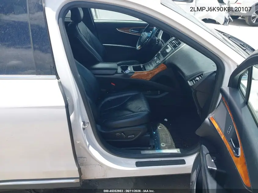 2019 Lincoln Nautilus Select VIN: 2LMPJ6K90KBL20107 Lot: 45352983