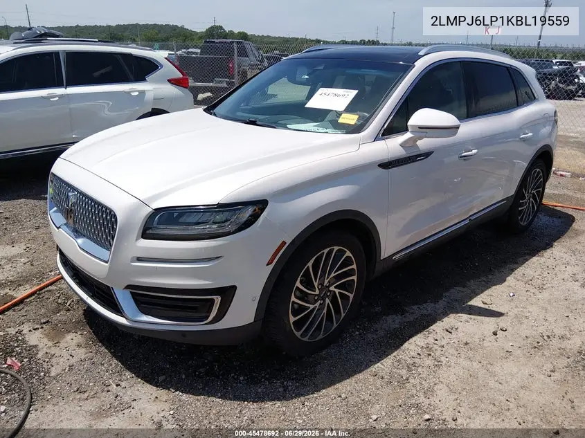 2019 Lincoln Nautilus Reserve VIN: 2LMPJ6LP1KBL19559 Lot: 45478692