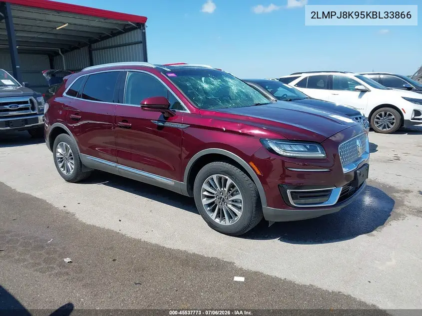 2019 Lincoln Nautilus Select VIN: 2LMPJ8K95KBL33866 Lot: 45537773