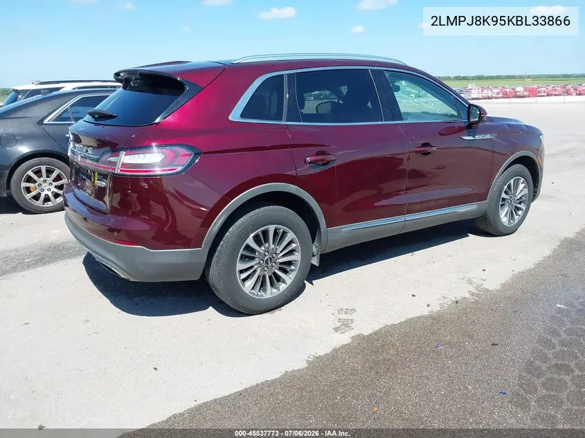 2019 Lincoln Nautilus Select VIN: 2LMPJ8K95KBL33866 Lot: 45537773