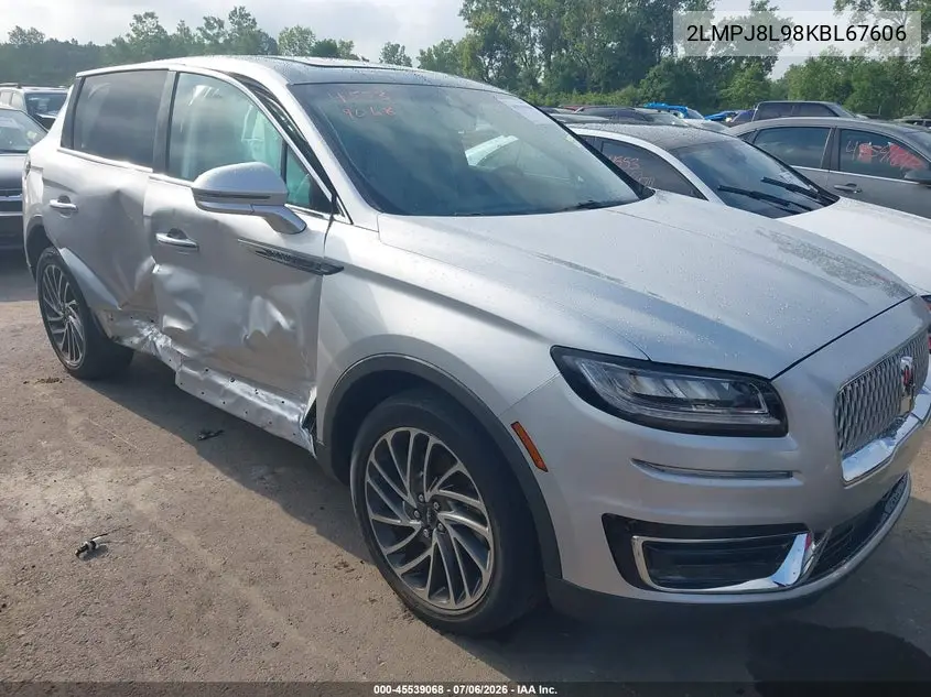 2019 Lincoln Nautilus Reserve VIN: 2LMPJ8L98KBL67606 Lot: 45539068