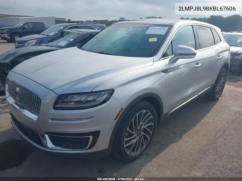2019 Lincoln Nautilus Reserve VIN: 2LMPJ8L98KBL67606 Lot: 45539068