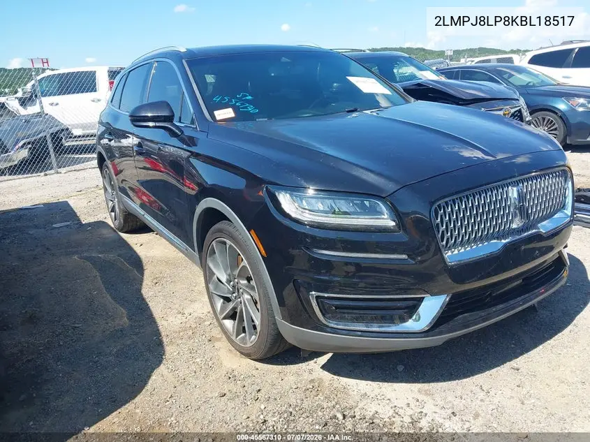 2019 Lincoln Nautilus Reserve VIN: 2LMPJ8LP8KBL18517 Lot: 45567310