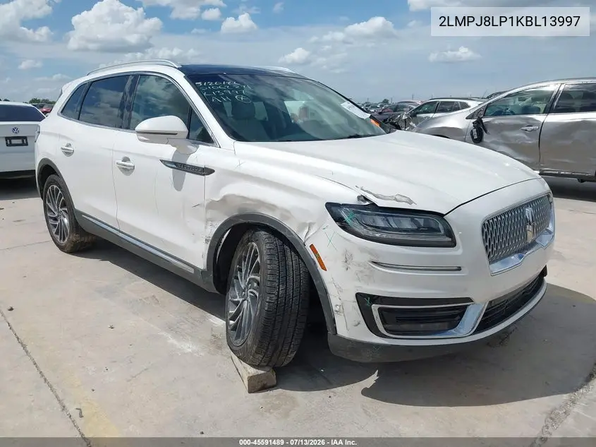 2019 Lincoln Nautilus Reserve VIN: 2LMPJ8LP1KBL13997 Lot: 45591489