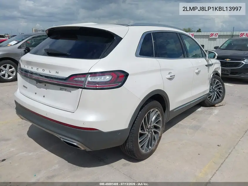 2019 Lincoln Nautilus Reserve VIN: 2LMPJ8LP1KBL13997 Lot: 45591489