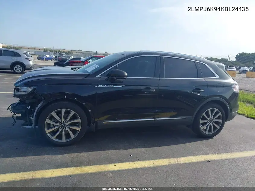 2019 Lincoln Nautilus Select VIN: 2LMPJ6K94KBL24435 Lot: 45637456