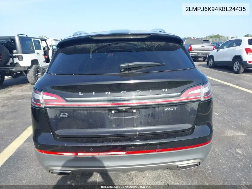 2019 Lincoln Nautilus Select VIN: 2LMPJ6K94KBL24435 Lot: 45637456