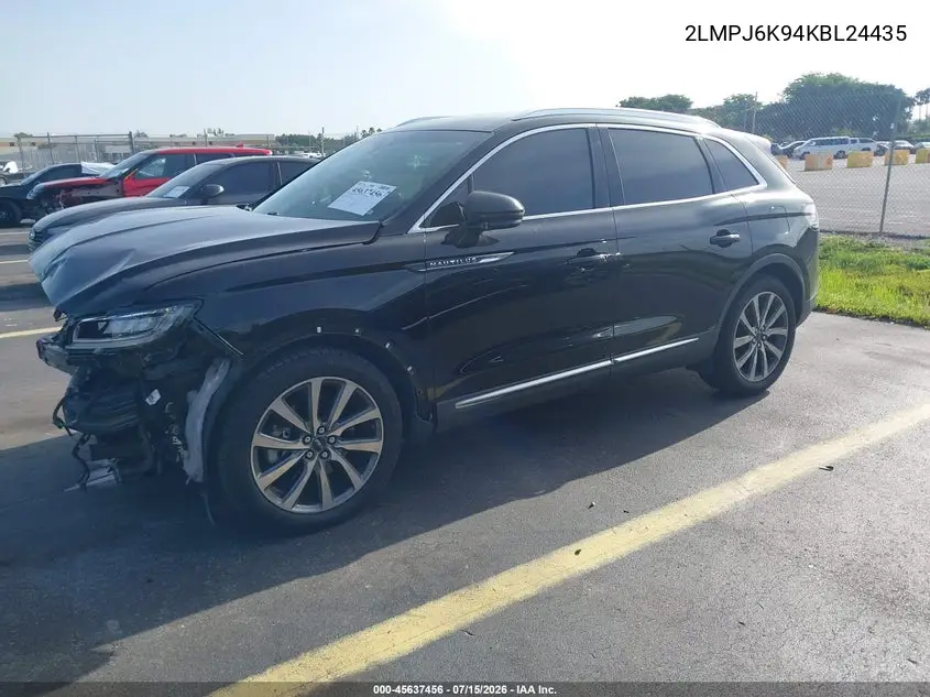 2019 Lincoln Nautilus Select VIN: 2LMPJ6K94KBL24435 Lot: 45637456