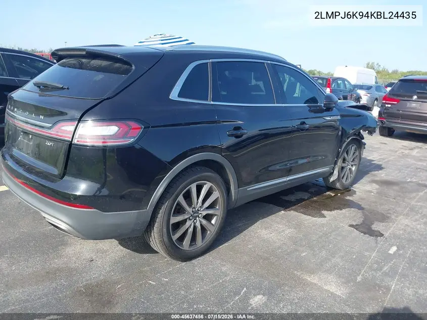 2019 Lincoln Nautilus Select VIN: 2LMPJ6K94KBL24435 Lot: 45637456