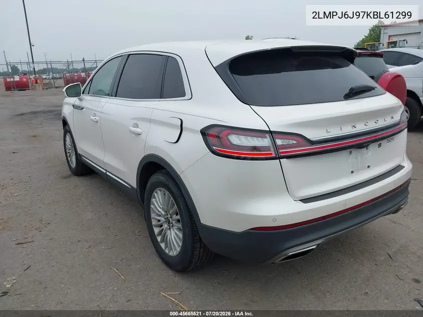 2019 Lincoln Nautilus Standard VIN: 2LMPJ6J97KBL61299 Lot: 45665521