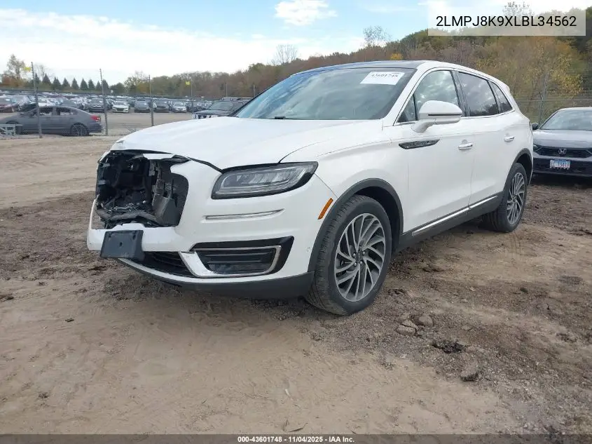 2LMPJ8K9XLBL34562 2020 Lincoln Nautilus Reserve