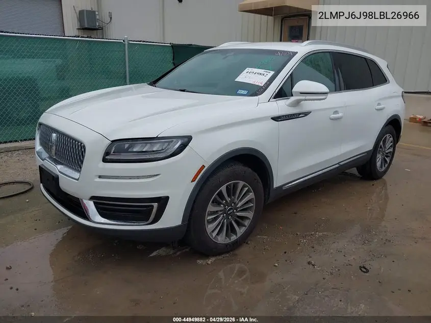 2020 Lincoln Nautilus Standard VIN: 2LMPJ6J98LBL26966 Lot: 44949882