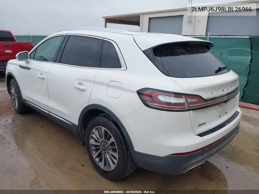 2020 Lincoln Nautilus Standard VIN: 2LMPJ6J98LBL26966 Lot: 44949882