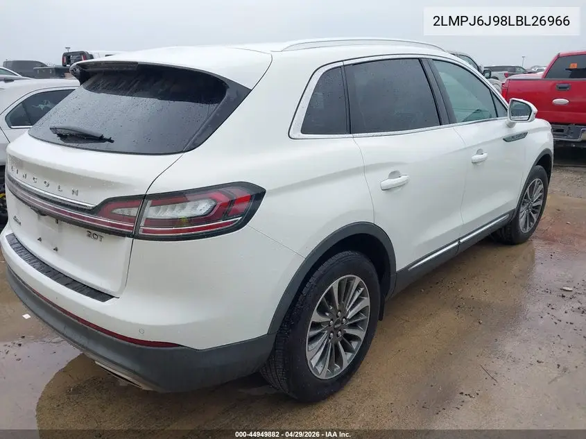 2020 Lincoln Nautilus Standard VIN: 2LMPJ6J98LBL26966 Lot: 44949882