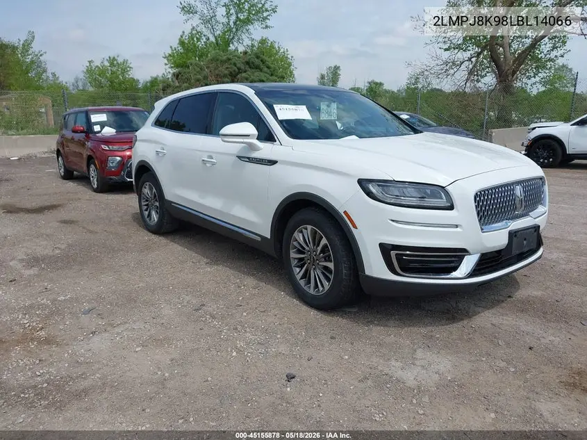 2020 Lincoln Nautilus Reserve VIN: 2LMPJ8K98LBL14066 Lot: 45155878