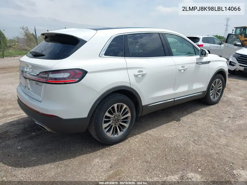 2020 Lincoln Nautilus Reserve VIN: 2LMPJ8K98LBL14066 Lot: 45155878