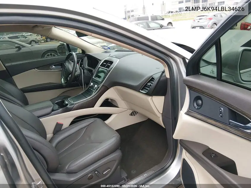 2020 Lincoln Nautilus Reserve VIN: 2LMPJ6K94LBL34626 Lot: 45182390