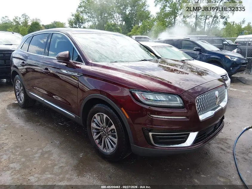 2020 Lincoln Nautilus Standard VIN: 2LMPJ8J99LBL32335 Lot: 45200462