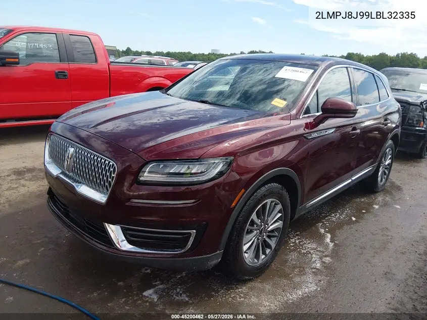 2020 Lincoln Nautilus Standard VIN: 2LMPJ8J99LBL32335 Lot: 45200462