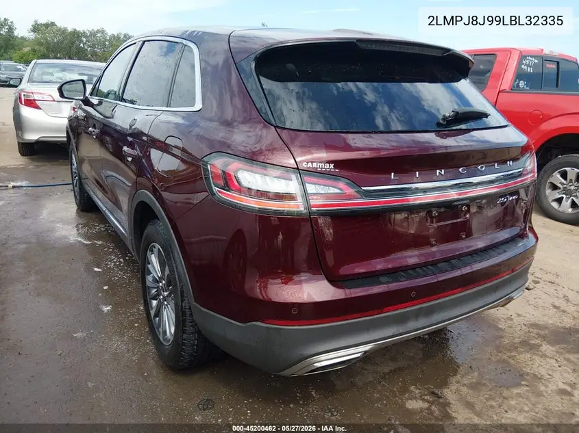 2020 Lincoln Nautilus Standard VIN: 2LMPJ8J99LBL32335 Lot: 45200462