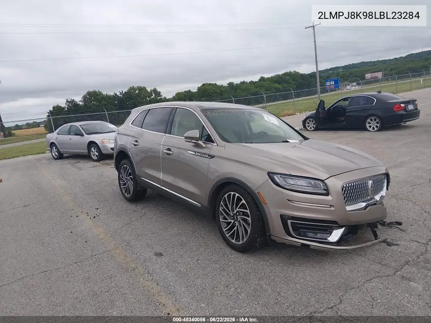 2020 Lincoln Nautilus Reserve VIN: 2LMPJ8K98LBL23284 Lot: 45340056