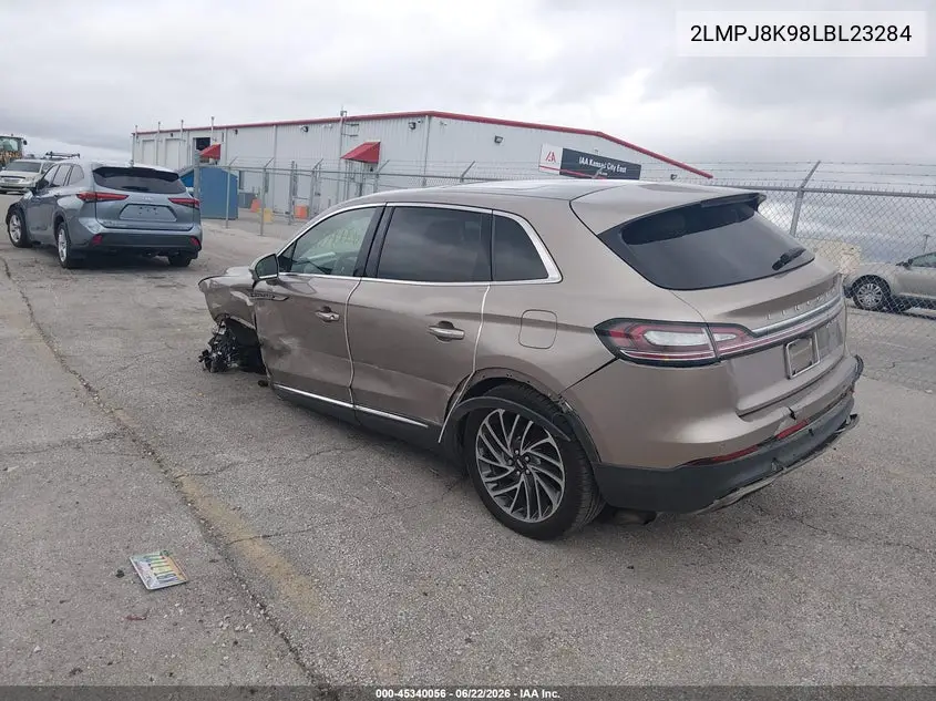 2020 Lincoln Nautilus Reserve VIN: 2LMPJ8K98LBL23284 Lot: 45340056