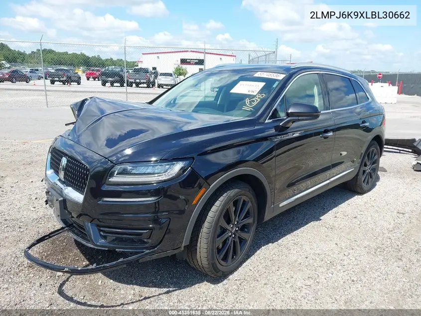 2020 Lincoln Nautilus Reserve VIN: 2LMPJ6K9XLBL30662 Lot: 45351635