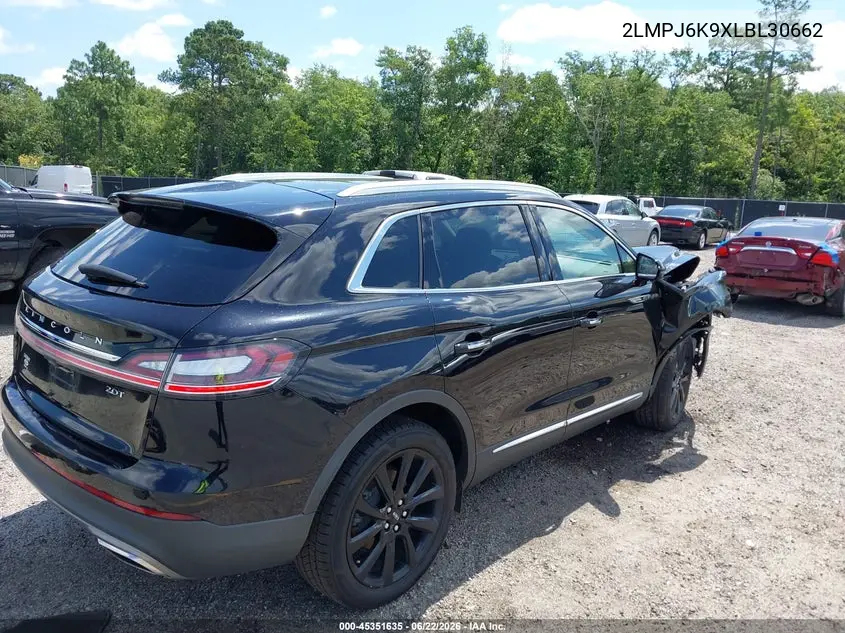 2020 Lincoln Nautilus Reserve VIN: 2LMPJ6K9XLBL30662 Lot: 45351635