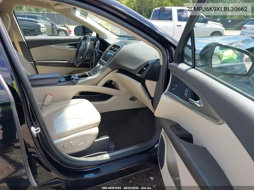 2020 Lincoln Nautilus Reserve VIN: 2LMPJ6K9XLBL30662 Lot: 45351635