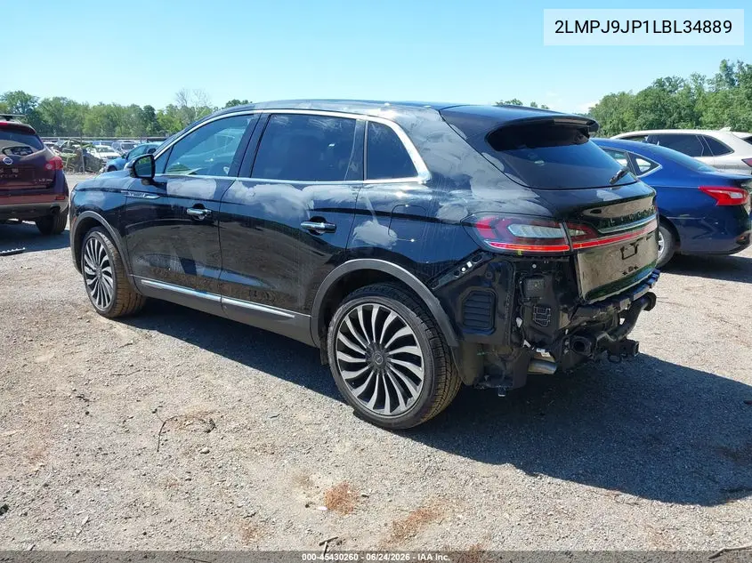 2020 Lincoln Nautilus Black Label VIN: 2LMPJ9JP1LBL34889 Lot: 45430260