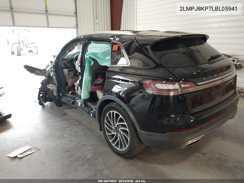 2020 Lincoln Nautilus Reserve VIN: 2LMPJ8KP7LBL05941 Lot: 45470529