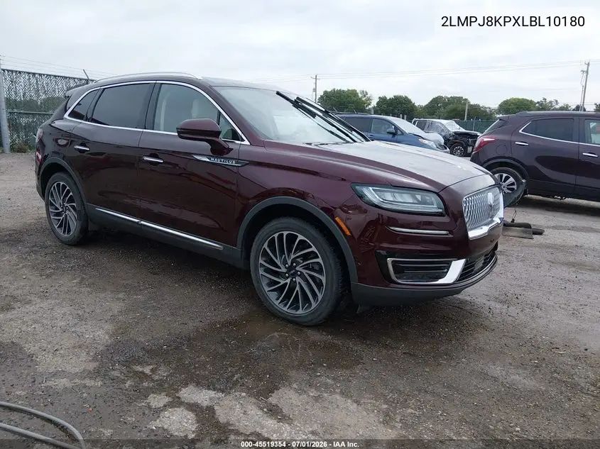 2020 Lincoln Nautilus Reserve VIN: 2LMPJ8KPXLBL10180 Lot: 45519354