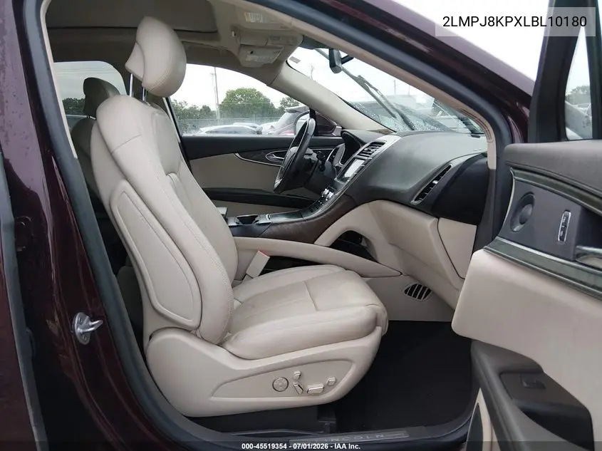 2020 Lincoln Nautilus Reserve VIN: 2LMPJ8KPXLBL10180 Lot: 45519354