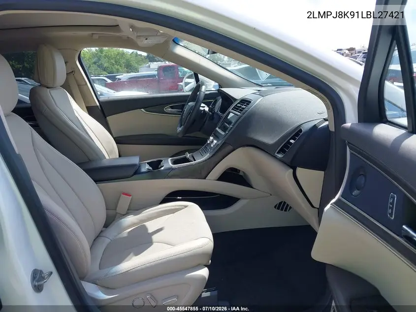 2020 Lincoln Nautilus Reserve VIN: 2LMPJ8K91LBL27421 Lot: 45547855