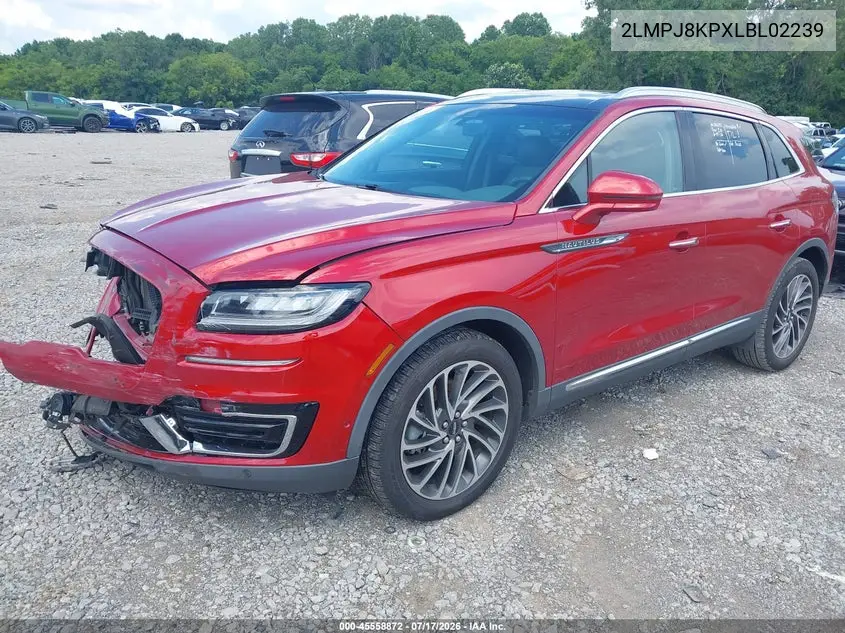 2020 Lincoln Nautilus Reserve VIN: 2LMPJ8KPXLBL02239 Lot: 45558872