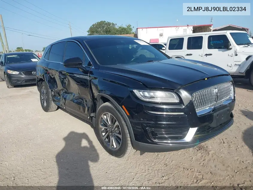 2020 Lincoln Nautilus Standard VIN: 2LMPJ8J90LBL02334 Lot: 45602045