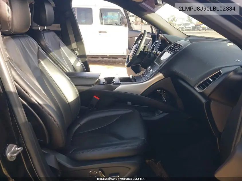 2020 Lincoln Nautilus Standard VIN: 2LMPJ8J90LBL02334 Lot: 45602045