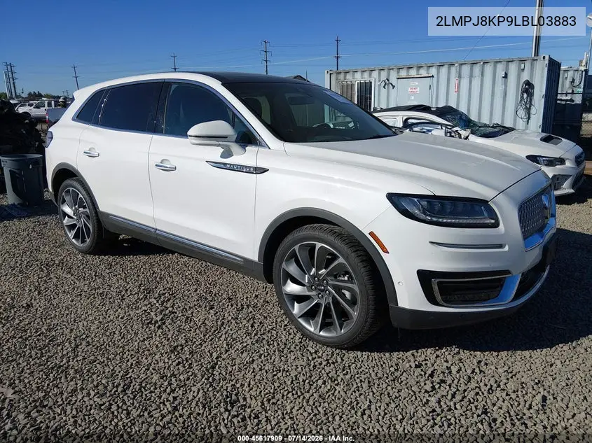 2020 Lincoln Nautilus Reserve VIN: 2LMPJ8KP9LBL03883 Lot: 45617909