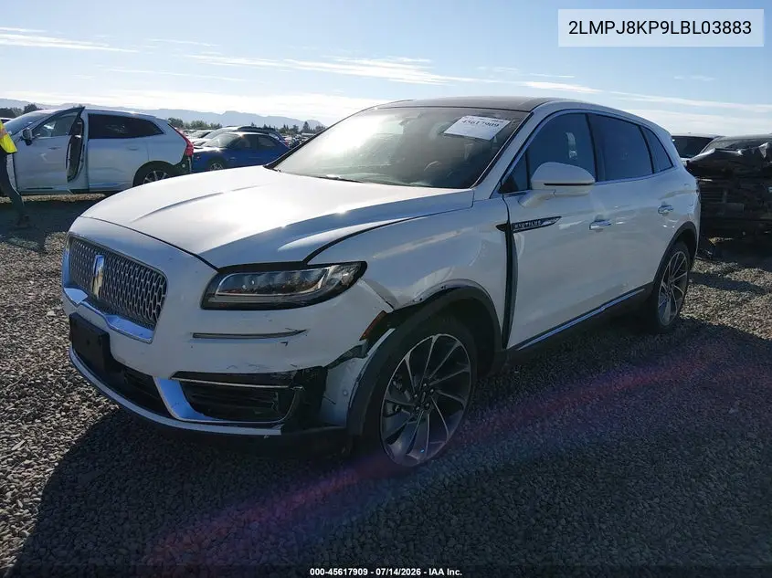 2020 Lincoln Nautilus Reserve VIN: 2LMPJ8KP9LBL03883 Lot: 45617909