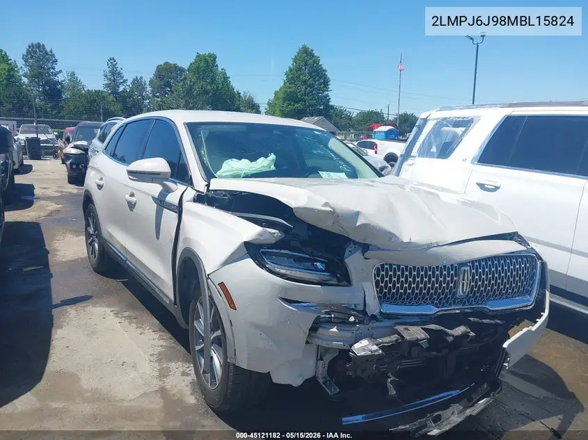 2021 Lincoln Nautilus Standard VIN: 2LMPJ6J98MBL15824 Lot: 45121182