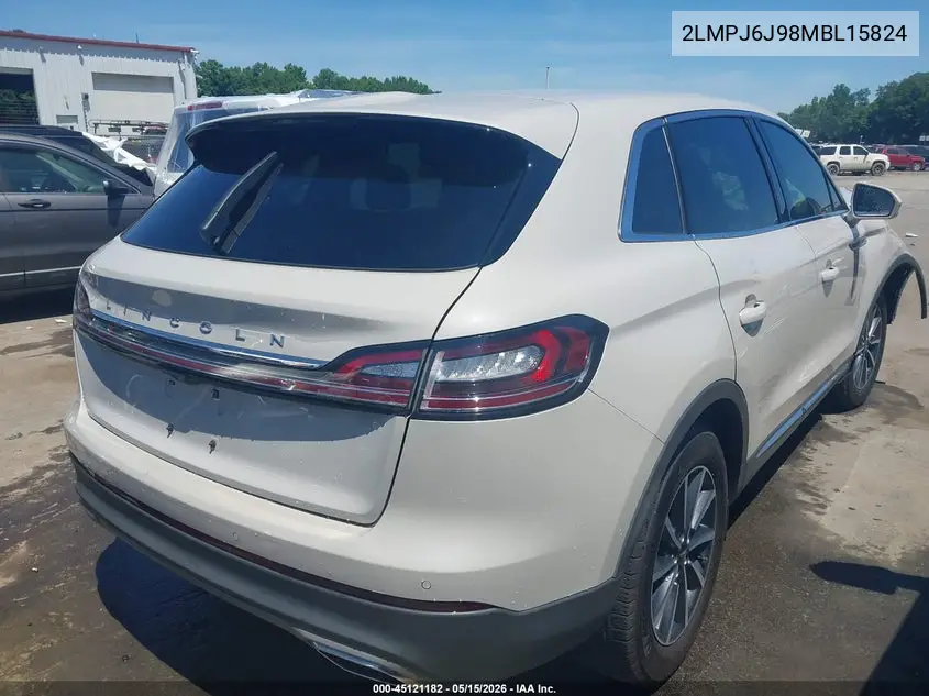2021 Lincoln Nautilus Standard VIN: 2LMPJ6J98MBL15824 Lot: 45121182