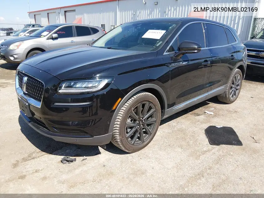 2021 Lincoln Nautilus Reserve VIN: 2LMPJ8K90MBL02169 Lot: 45181433