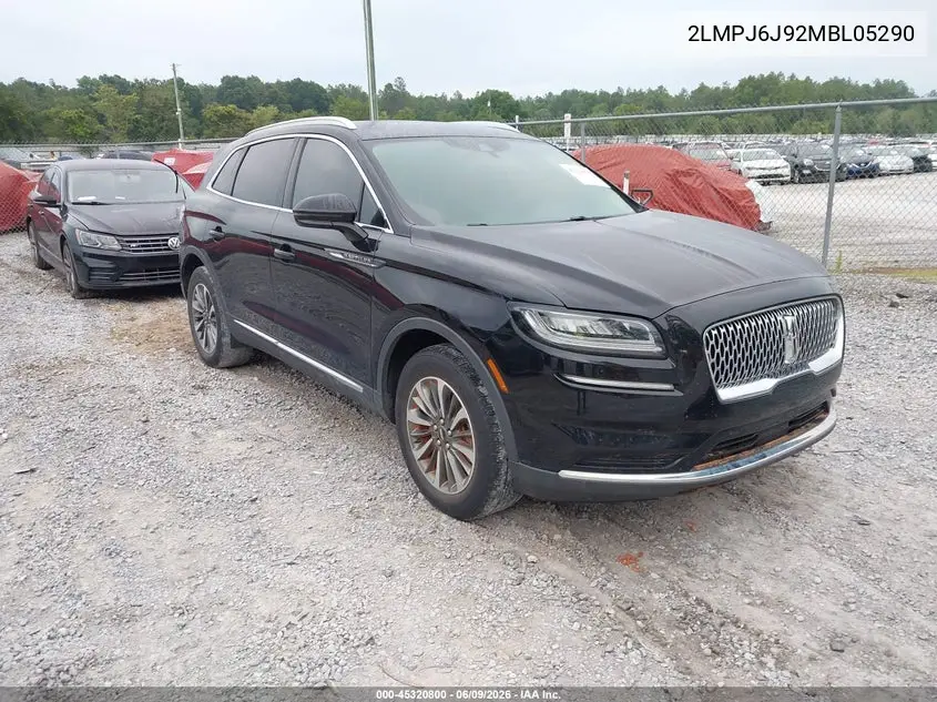 2021 Lincoln Nautilus Standard VIN: 2LMPJ6J92MBL05290 Lot: 45320800