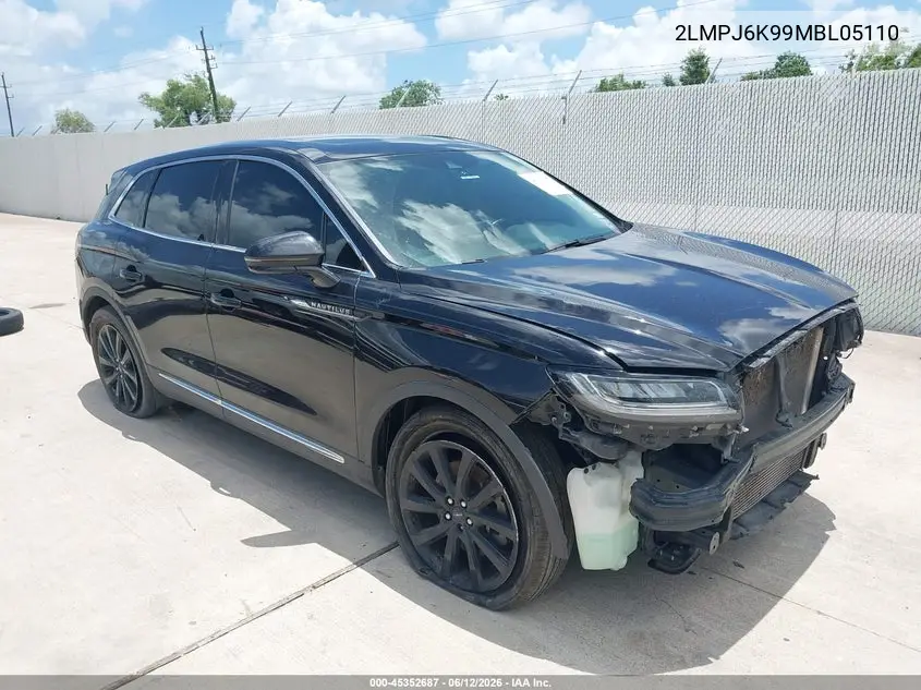 2021 Lincoln Nautilus Reserve VIN: 2LMPJ6K99MBL05110 Lot: 45352687