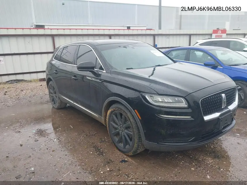 2021 Lincoln Nautilus Reserve VIN: 2LMPJ6K96MBL06330 Lot: 45385902