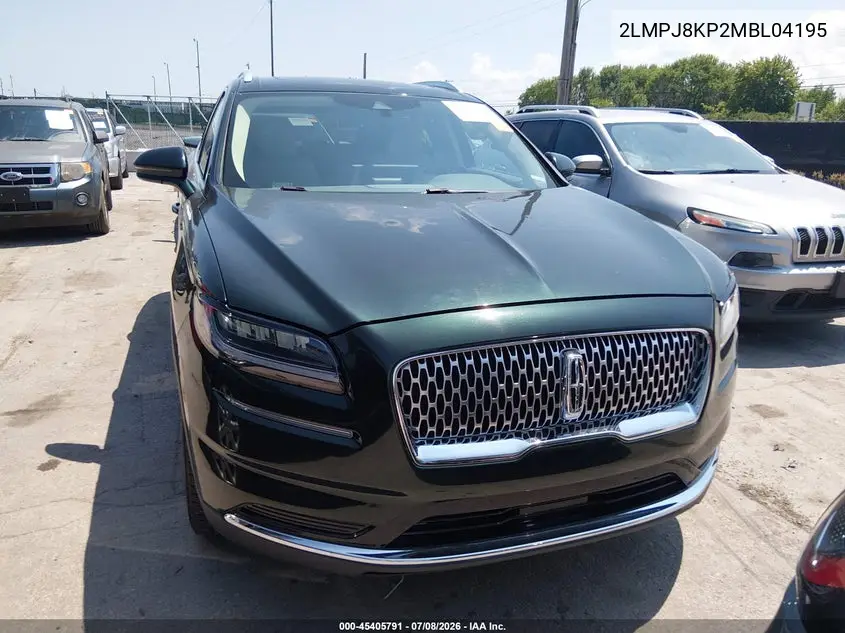 2021 Lincoln Nautilus Reserve VIN: 2LMPJ8KP2MBL04195 Lot: 45405791