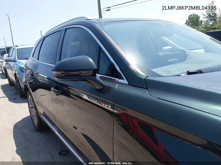 2021 Lincoln Nautilus Reserve VIN: 2LMPJ8KP2MBL04195 Lot: 45405791