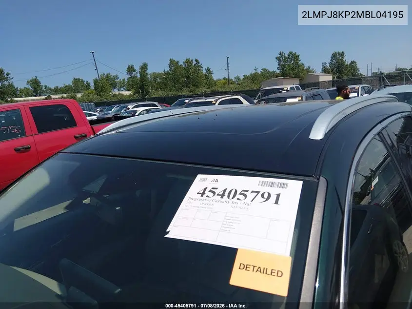 2021 Lincoln Nautilus Reserve VIN: 2LMPJ8KP2MBL04195 Lot: 45405791