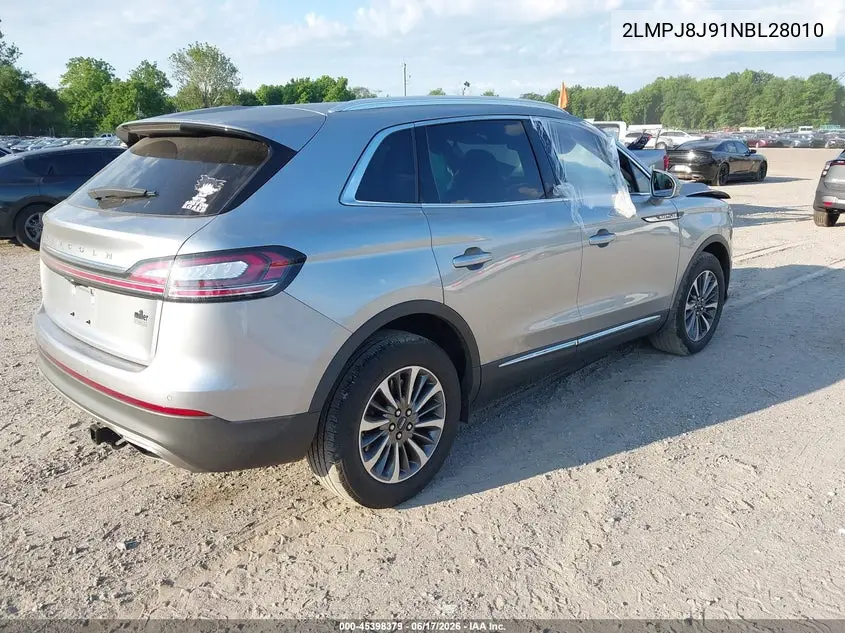 2022 Lincoln Nautilus Standard VIN: 2LMPJ8J91NBL28010 Lot: 45398379