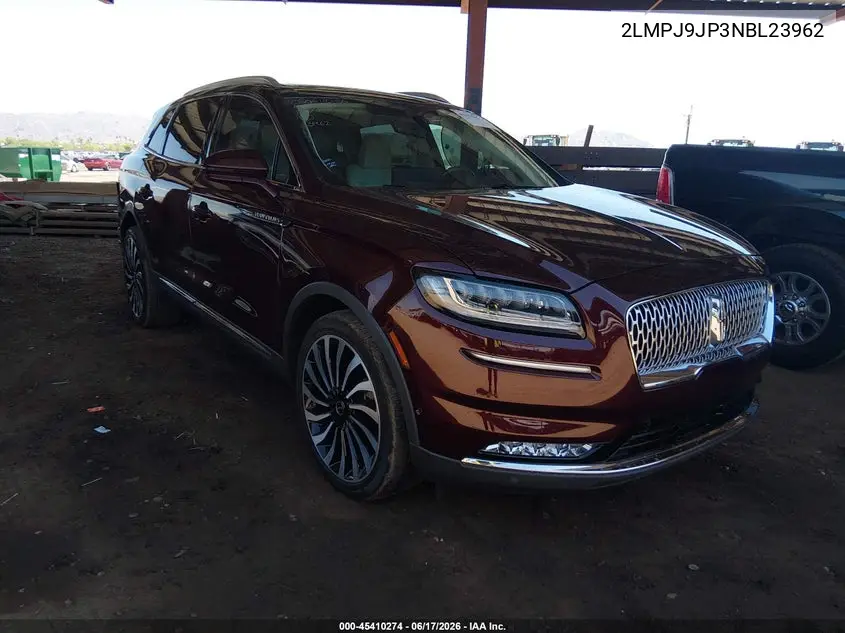 2022 Lincoln Nautilus Black Label VIN: 2LMPJ9JP3NBL23962 Lot: 45410274